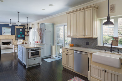 Inspiration for a transitional kitchen remodel in New York