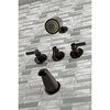 Kingston Brass KBX813.NDL NuvoFusion Tub and Shower Trim Package - Matte Black