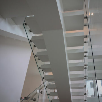 Project #80 | Mono-Beam Staircase with Glass Panels