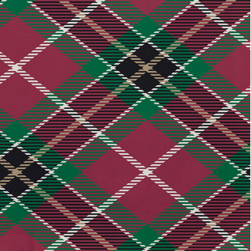 Mad for Plaid 18"x14" Red Holiday Print Placemat, Set of 4