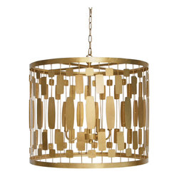 Worlds Away Furniture - Rockland Metallic Pendant - Pendant Lighting