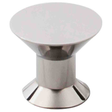 Knob 1 3/16", Polished Stainless Steel