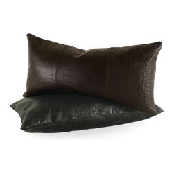 Pfeifer Studio - Outback Faux Crocodile Pillow - Decorative Pillows
