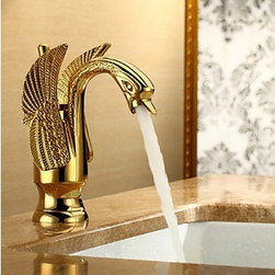 Bionics Design Centerset Bathroom Sink Faucet (Ti-PVD Finish) TP2012G - Bathroom Sink Faucets