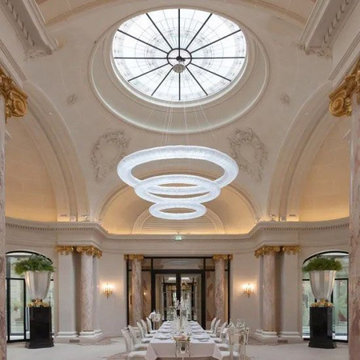 Multi-Tier Crystal Ring Chandelier for Elegant Spaces