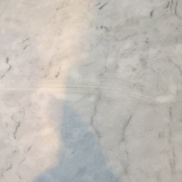 White Carrera Marble Countertop Refinished