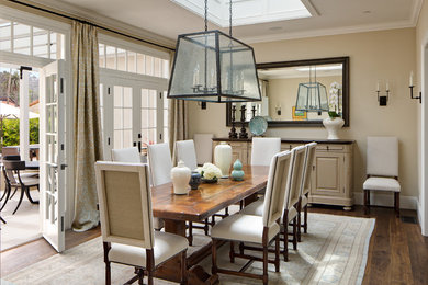 Photo of a large transitional dining room in San Diego.
