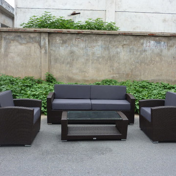 poly rattan sofa