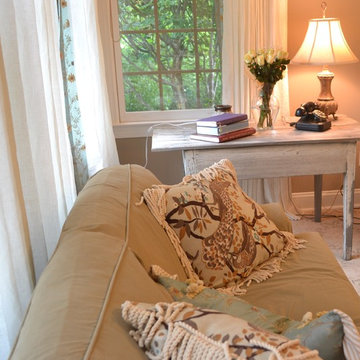 French Shabby Chic Master Bedroom, Antique Table