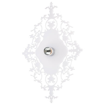 Royal, 1-Light Wall Sconce, White