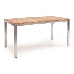 Wintons Teak Tandem SS Table - Outdoor Dining Tables