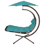Vivere Ltd. - The Original Dream Chair, True Turquoise - Vivere brings you the Original Dream Chair - the ultimate choice for backyard lounging. An inspiring design that allows you to enjoy your backyard as you dream up your next vacation or simply relax in comfort while sipping a cool drink after a long hard day of work. This exceptional chair cushion is made with high grade spun polyester and approximately 2 inches of foam. The foam pillow is another added benefit that supports your head for an afternoon siesta. The base is designed with 4 legs for added sturdiness and each leg is capped with a rubber foot. Easy to assemble.