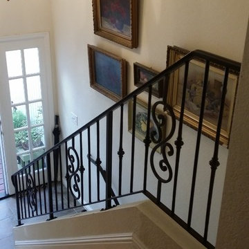 Simple but elegant metal pony wall rail