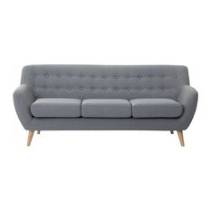50 Most Por Contemporary Sofas For 2018 Houzz Uk Beliani Llc Motala Tufted 3 Seater Sofa Light Grey Sofas