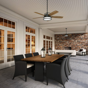 Farmhouse Remodel Porch Ceiling Fans