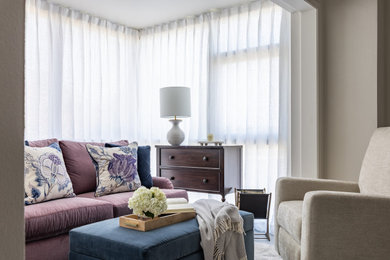 Small elegant living room photo in Seattle
