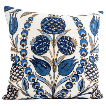 Corneila floral pillow cover, Thibaut fabric, lumbar pillow cover, 20x20