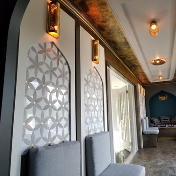 The Moroccan Room | Arched Panels & Brass Lighting