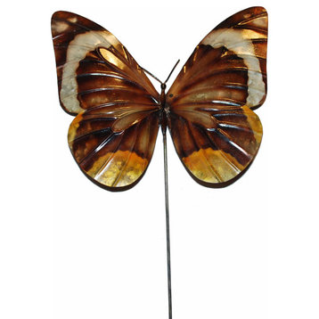 Garden Stake Butterfly Brown