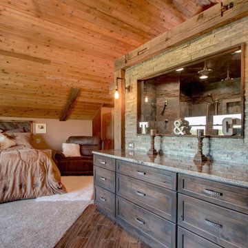 Sophisticated Rustic bedroom & bath storage