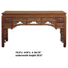 Chinese Vintage Wood Foo Dog Scroll Motif Tall Console Altar Table Hcs7280