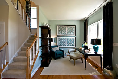 Example of a trendy home office design in DC Metro