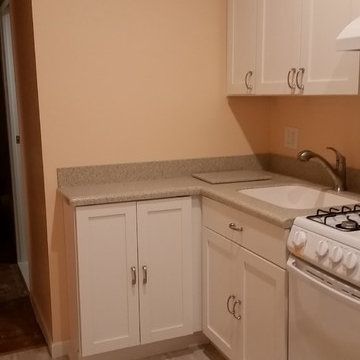 Tiny kitchen renovation project. Pictures before and after.