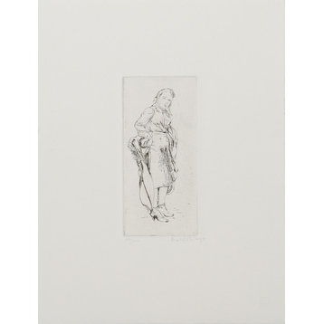 Isabel Bishop "Young Woman With Kerchief" Etching