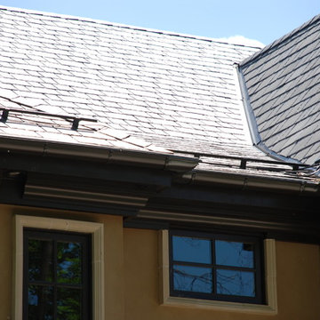 aluminum half round seamless gutters, heat cables ice melting leaf protection
