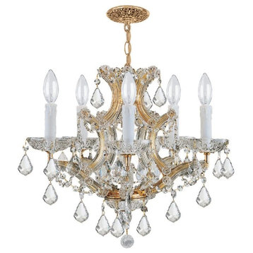 Maria Theresa Six Light Gold Up Chandelier