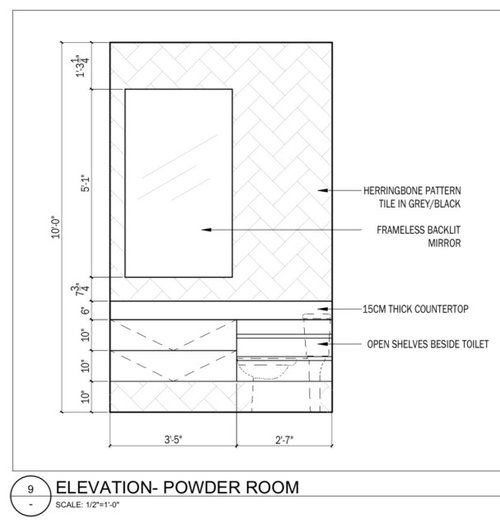 Powder Room vanity height at 36”?