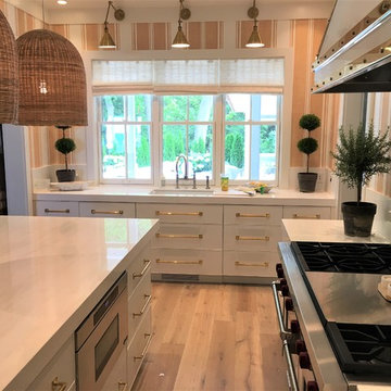 Wire Brushed Rift White Oak Cabinets