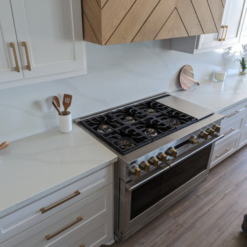 Black and white oak kitchen