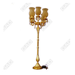 CRYSTAL PILLAR CANDLE STAND - Candle Holders & Candelabra