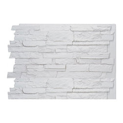141-36-BRIGHTON FAUX WIDE STACKED STONE WALL PANELS - 36"H - Wall Panels