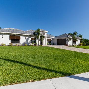 Contemporary Custom Home with Opposing Garages