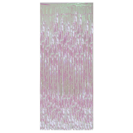 Iridescent Tinsel Christmas Window or Door Curtain 3'x8'