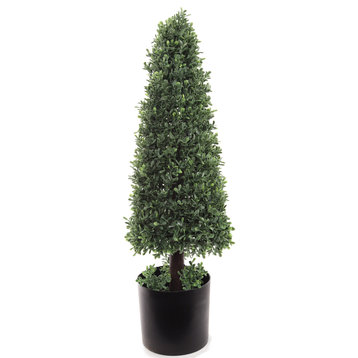 36 UV Rated Artificial Boxwood Tree - Indoor/Outdoor Topiary Cone Décor