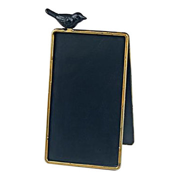 Bird Freestanding A-Frame Chalkboard With Perching Bird