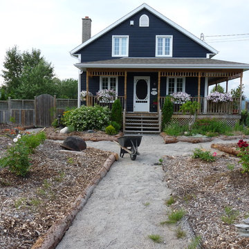 Front Yard Garden Without Lawn - Landscaping Idea