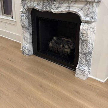Handcarved Lilac Marble Fireplace