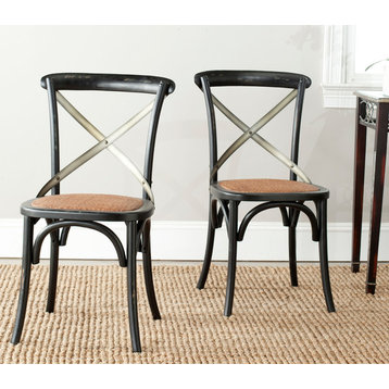 Safavieh EleanorxBack Side Chairs, Set of 2, Distressed Hickory