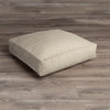 Jaxx Brio Large Décor Floor Pillow /  Yoga Cushion, Microvelvet, Ivory