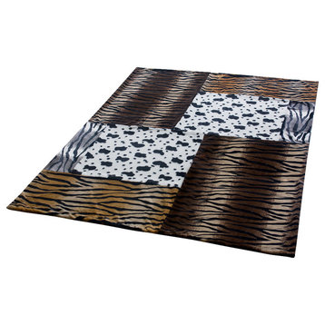 Onitiva - Tiger Stripes -E Patchwork Throw Blanket (50 by 70 inches)