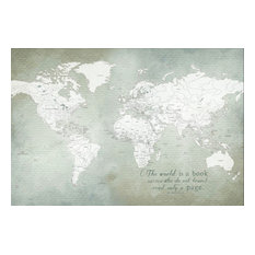 Watercolor World Map, 30"x45"