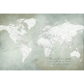 Watercolor World Map, 30"x45"