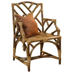Rustic Armchairs And Accent Chairs Rattan Chippendale Armchair