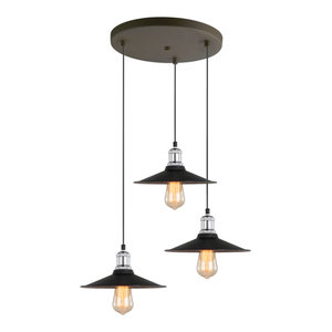 Woodbridge Lighting 13224MEB-M20MTC Venezia 3-Light Multi-Light Pendant Metallic Bronze