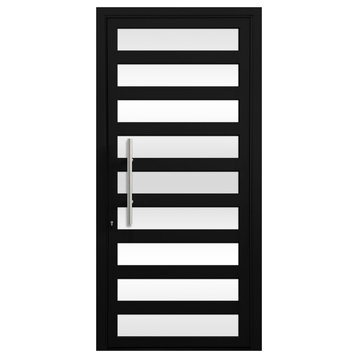 Maya Aluminum Series Entry Door, 48" x 96", Black