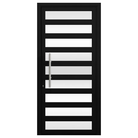 Maya Aluminum Series Entry Door, 48" x 96", Black